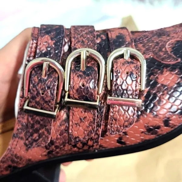 ‎Joie Cabery Snake Embossed Leather Mule - Image 9