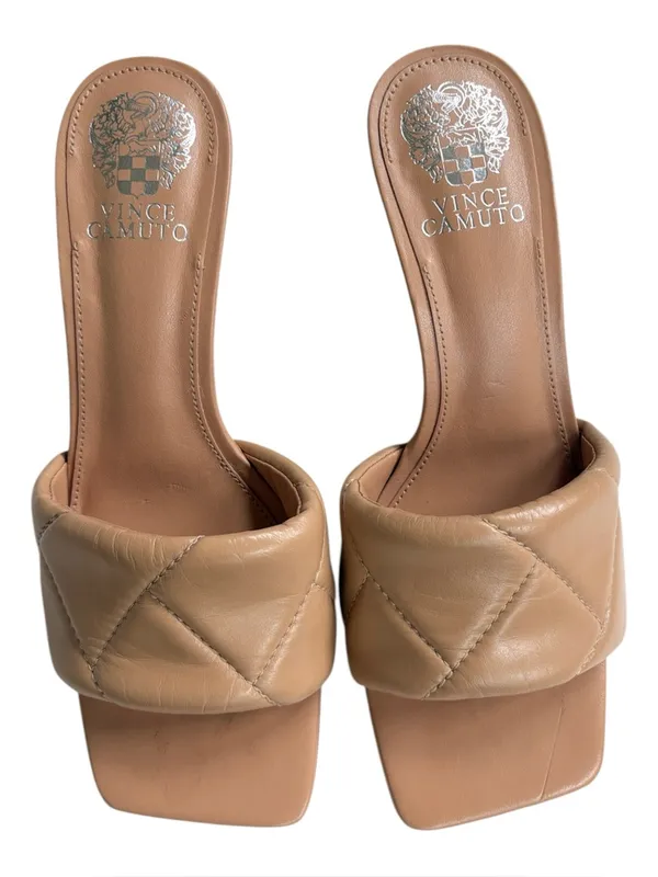 Vince Camuto Leather Alerti Heeled Sandals Tan Size 7.5 - Image 2