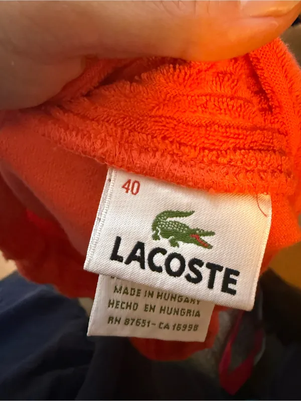 Lacoste Neon Coral Y2K Terrycloth Mini Skirt - Image 3