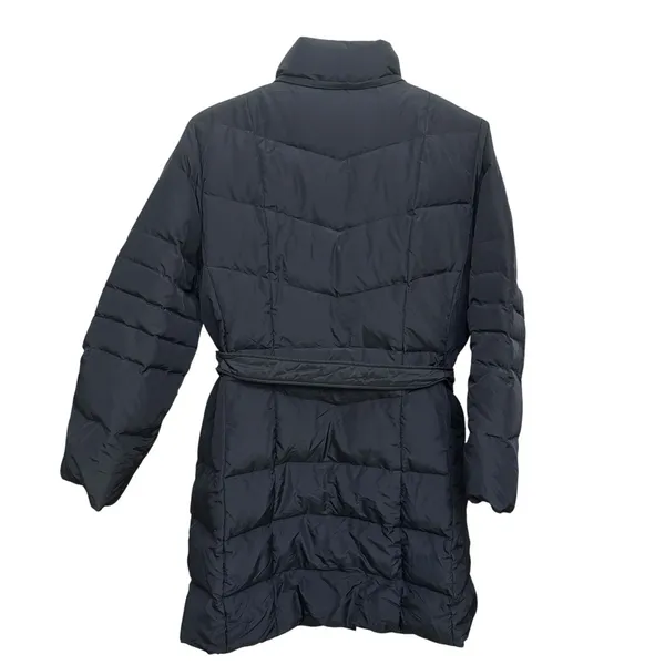 Calvin Klein Down Filled Jacket Coat Women's XL Tie Belt Zip Pockets‎ Black - Image 5