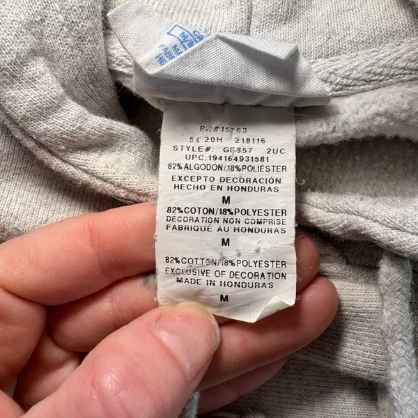 y2k Champion Reverse Weave Hoodie Heather‎ Grey Womens M Pullover Sweatshirt - Image 7
