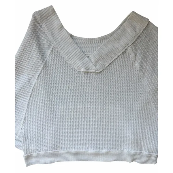 Free People‎ We The Free Westend Thermal Top White Women's Size Medium - Image 4