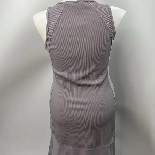 Athleta large lilac athletic fitted ribbed dress - Image 6