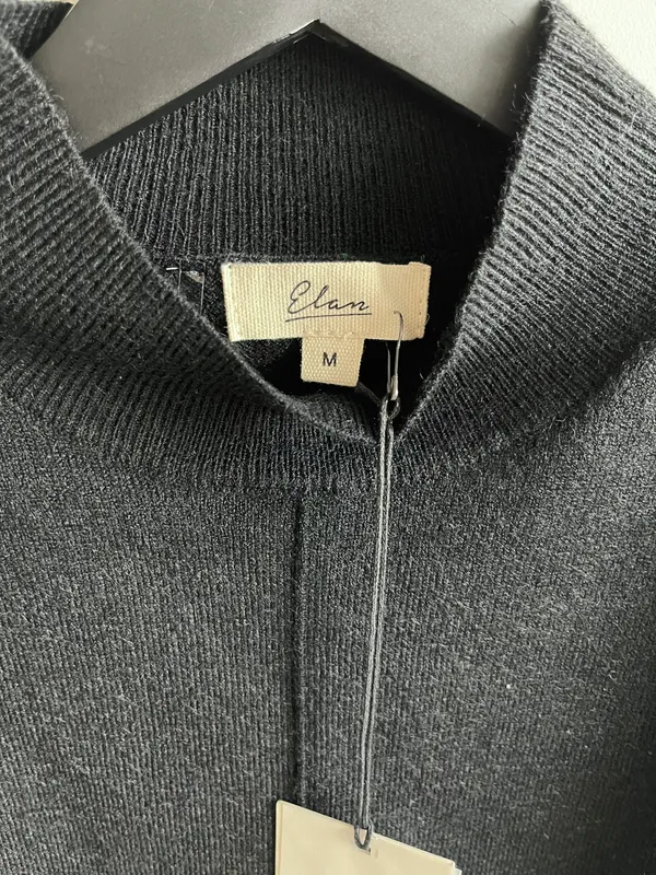 Elan Sleeveless Mock Neck Sweater in Black Size M - Image 4