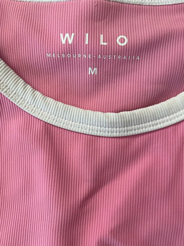 WILO The Label Pink and White Razorback Sports Bra - Image 4