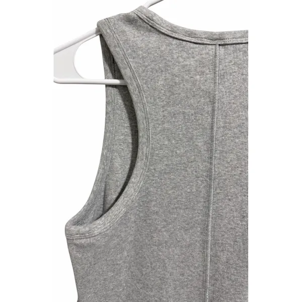 Aritzia TNA Quartz Ribbed Bodycon Mini Dress Heather Gray Women's‎ Size Large - Image 8