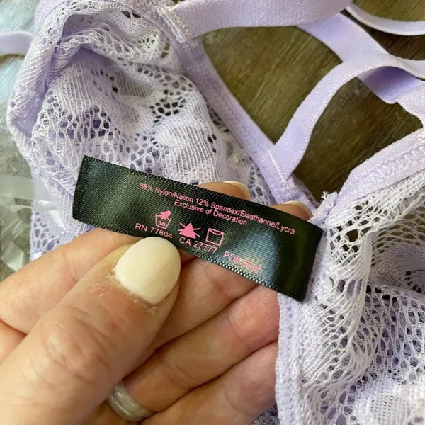 Dreamgirl Purple Lace Lingerie Bodysuit Sheer ~ Size Large - Image 14