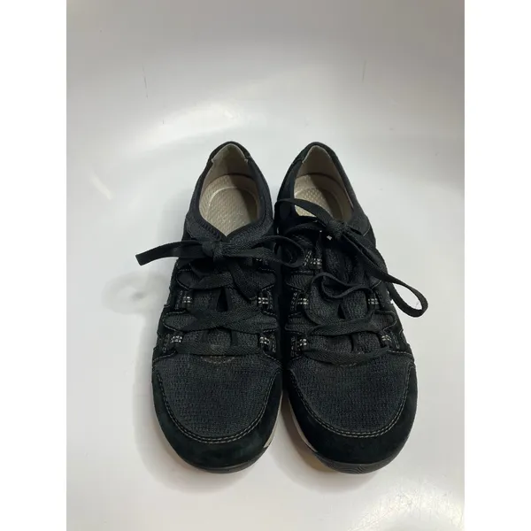 Dansko Walking Shoes Women Size 38 Black Excellent Leather Lace Up Comfort - Image 2