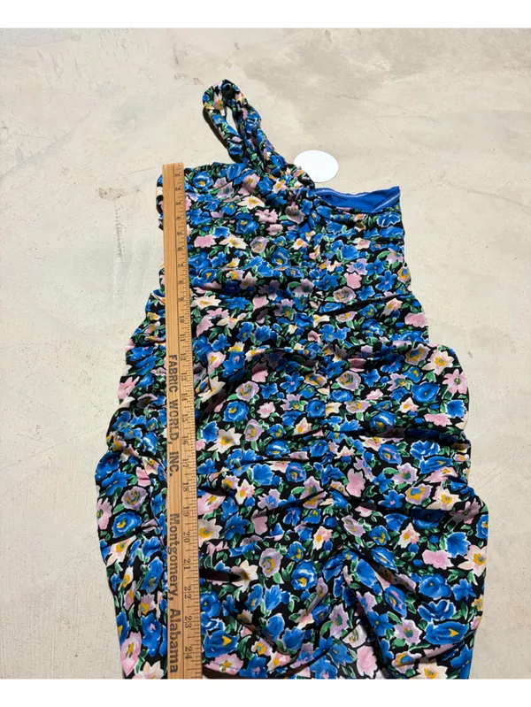 More to come Maggie twist mini dress One-Shoulder Floral Blue pink NWT small - Image 12