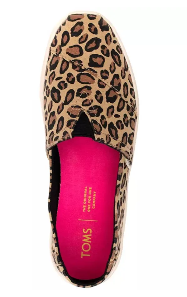 TOMS Leopard Print Alpargata Slip-On Sneakers Size 6.5 NEW - Image 4