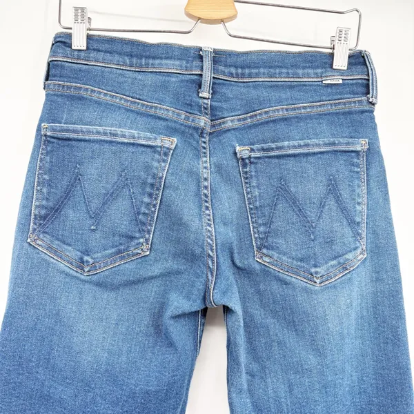 Mother Womens Blue Mid Rise Straight Leg Classic Denim Jeans Size 28 - Image 6
