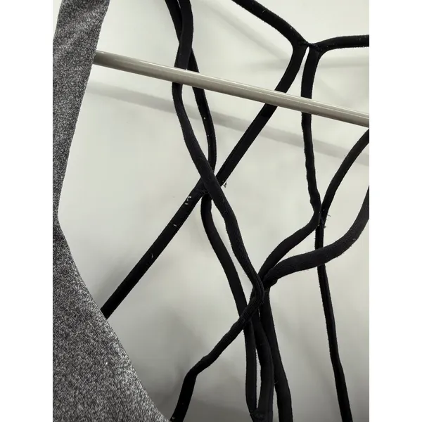 Lululemon Free To Be Zen Bra Womens 8 Heathered Black‎ Strappy Yoga Athletic - Image 4
