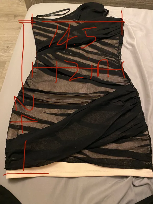 Topshop One Shoulder Little Black Bodycon mini Dress - Image 7