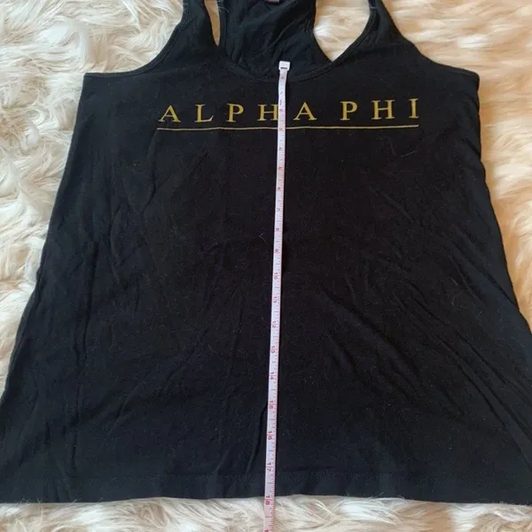 Mr. Alpha Phi 2016 Black and Gold Tank Top Size Large - Image 3