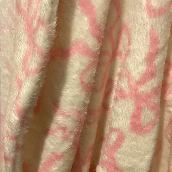 Spoiled Angel Pink and White Fleece Robe - Image 3