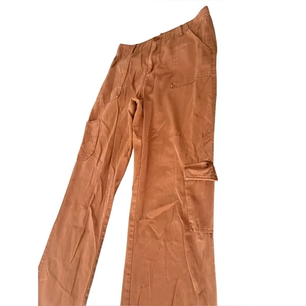 Le Lis Collection Cargo Pants Straight Leg Rust Orange Cotton Womens Medium - Image 12