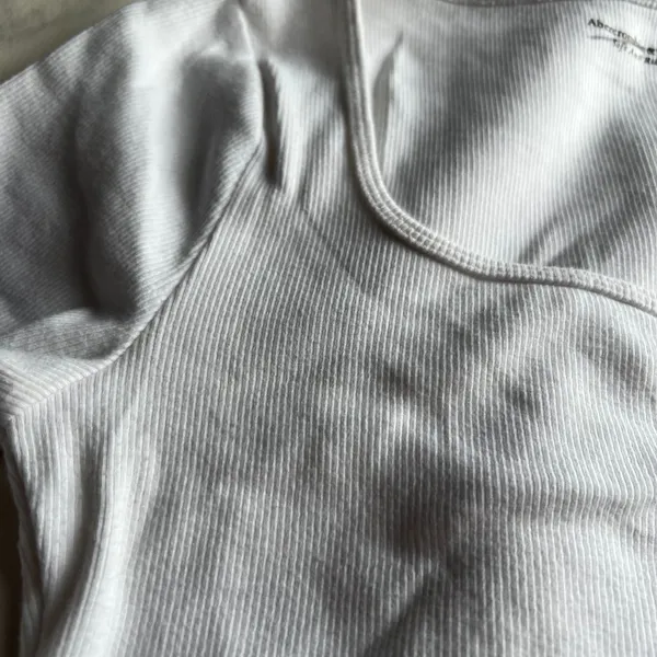 Abercrombie White long sleeve hook and eye bodysuit - Image 5
