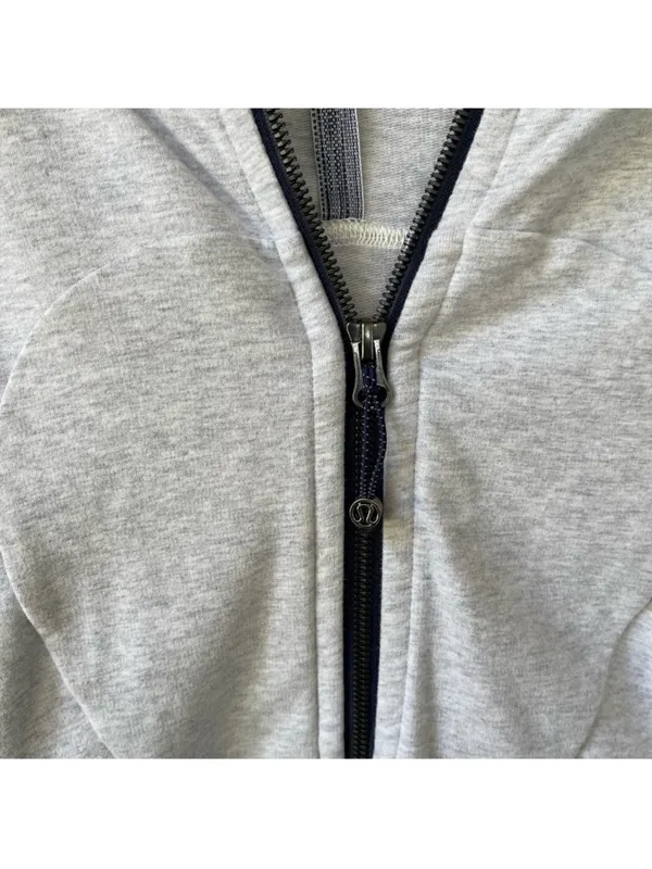 Lululemon On The Daily Hoodie Heathered White / Butter Pink size 8 - Image 7