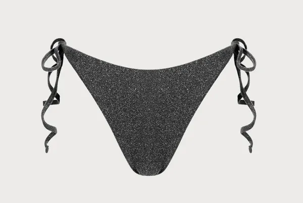 Berlook Black Lurex Tie Side Bikini Bottom ONLY 67 Size M - Image 7