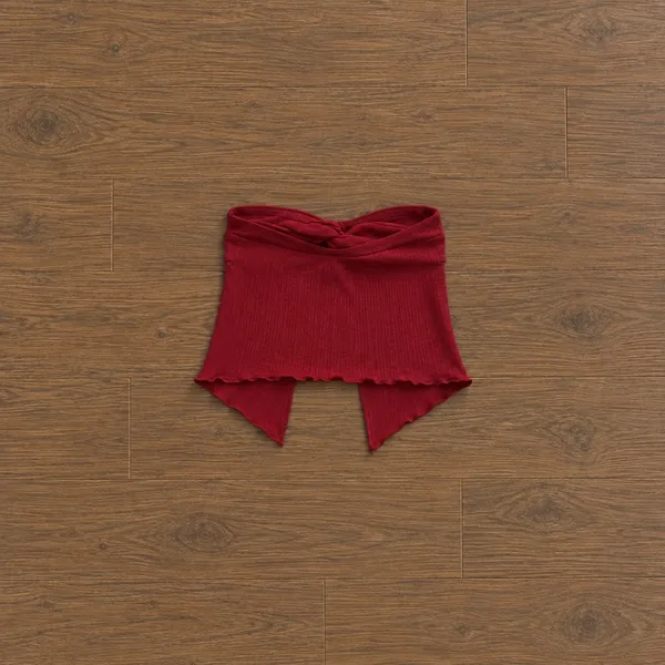 Princess Polly Red Mani Twist-Front Tube Crop Top - Image 3