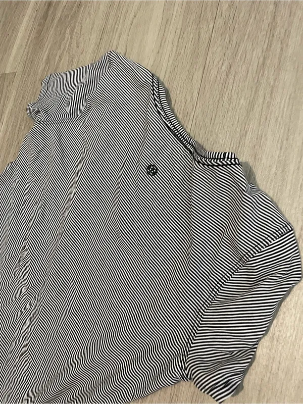lululemon athletica Black and White Striped Short Sleeve Tee - Image 2