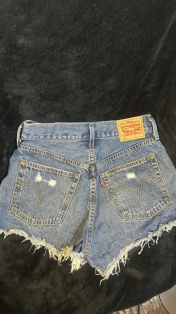 Denim Levi’s Shorts 501 Cut-Off Button Fly - Image 3