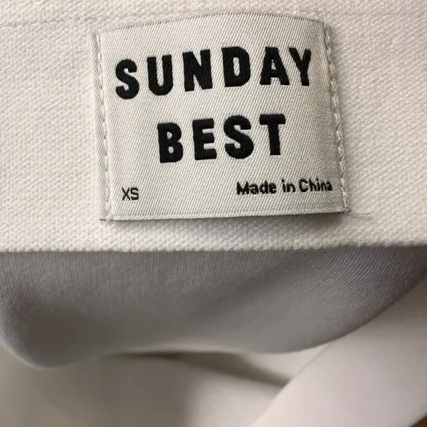 Aritzia Sunday Best White Pull On Mini Skirt Jersey Knit NWOT Size XS Bodycon - Image 4