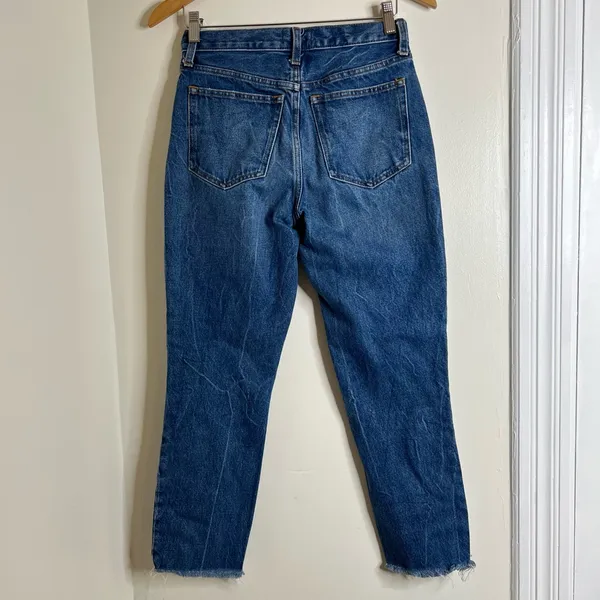 Abercrombie & Fitch Mom Jean 26/2R Frayed Raw Hem Distressed - Image 5