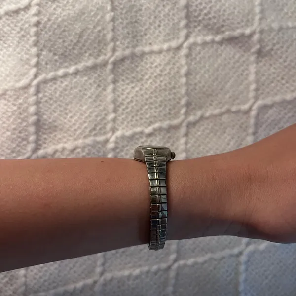 Vintage Silver & Navy Quartz Bracelet Watch - Image 5