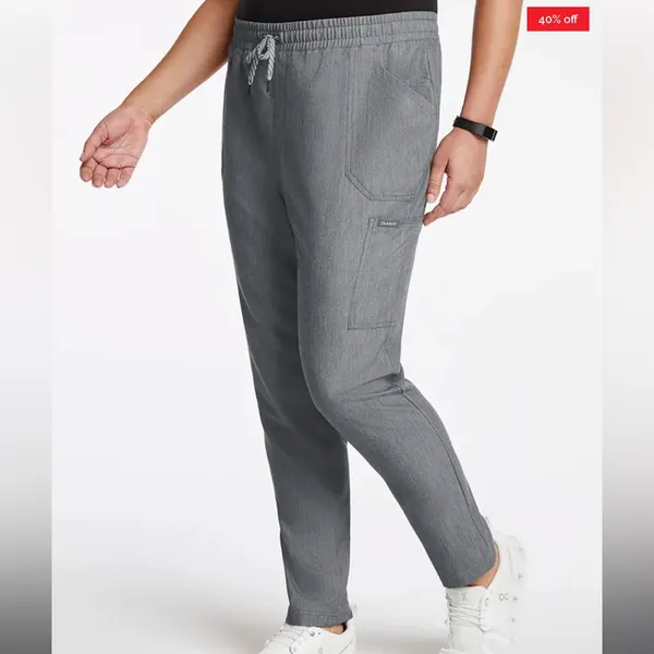 🖤- Jaanuu Women's 8-Pocket Cargo Scrub Pant - black‎ - Image 3