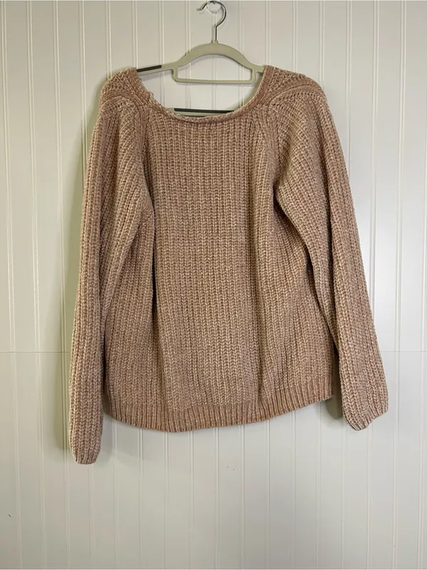 A New Day Chunky V-Neck Sweater Size Large - Image 2