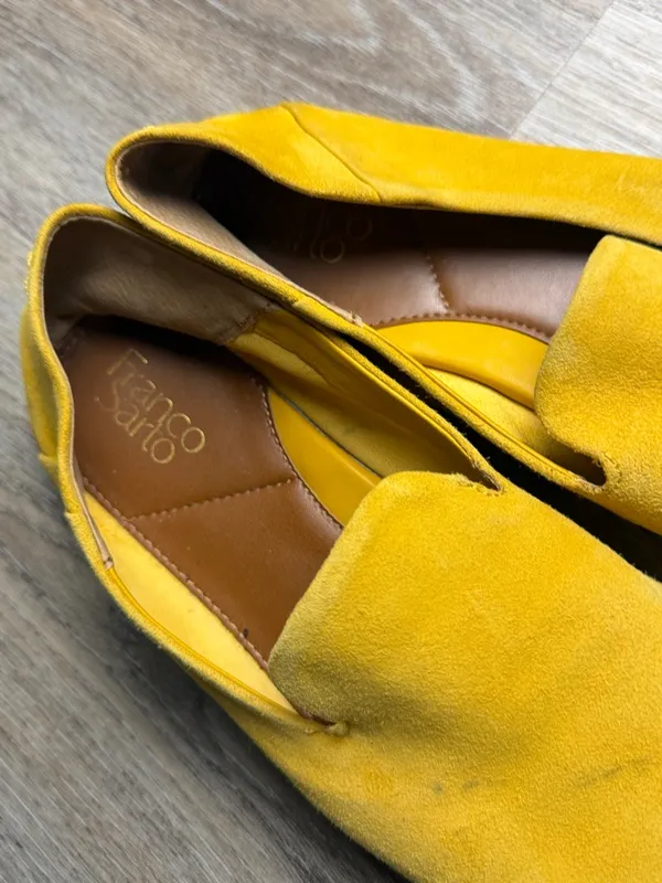 Franco Sarto Mustard Yellow Suede Loafers Slip-On Flats Women’s Size 8.5M - Image 4