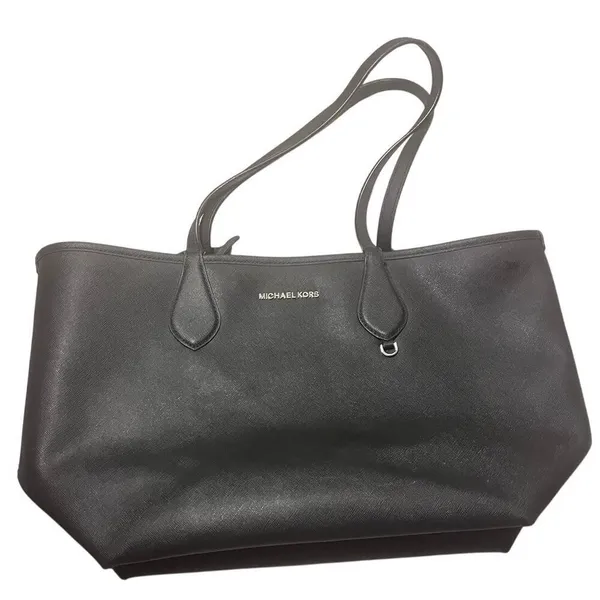 Michael Kors Luggage Black Saffiano Leather Large Open Tote Handbag w/Case - Image 2