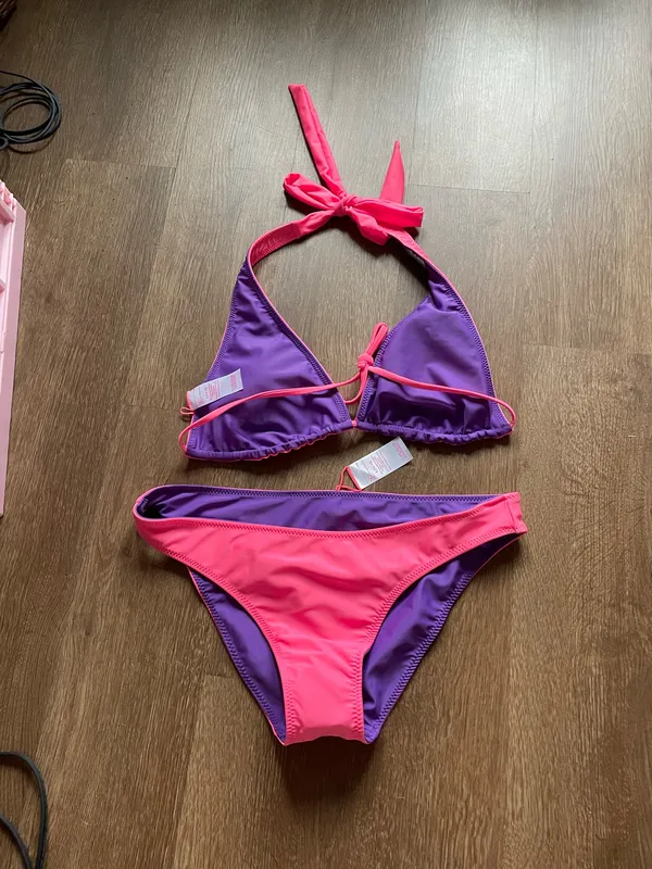 No Boundaries Pink/Purple Reversible bikini - Image 3