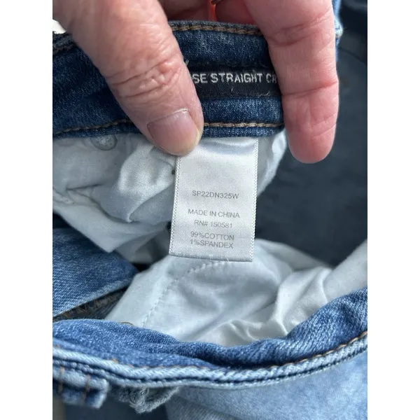 Flag & Anthem High-Rise Straight Jeans Distressed Ankle Stretch Blue Womens Sz10 - Image 9