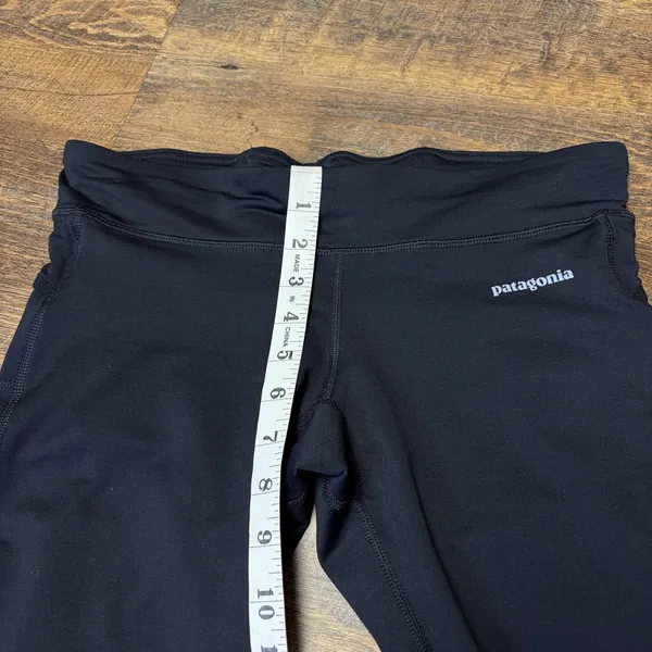 Patagonia Velocity Running Tights Pants Womens Medium Black Leggings - Image 3