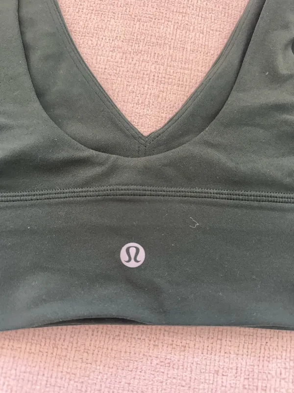 Lululemon Align V-Neck Bra Dark Forest Green - Image 3
