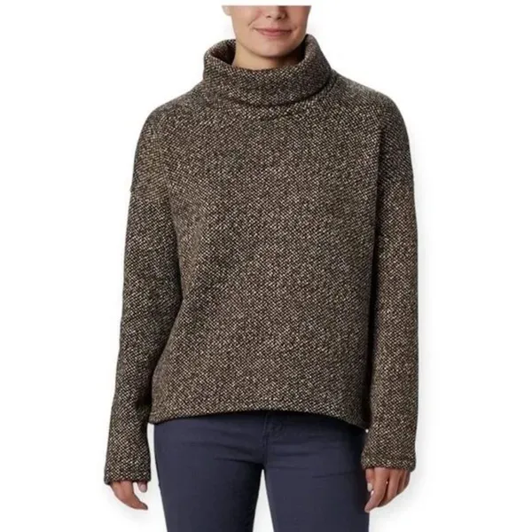 Columbia Sweater Womens Medium Brown Marled Cowl Neck Pullover Long Sleeve‎ - Image 5