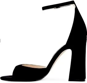 Nine West NWT Gavyn classic suede block heel, open toe statement sandal. 7.5 - Image 4