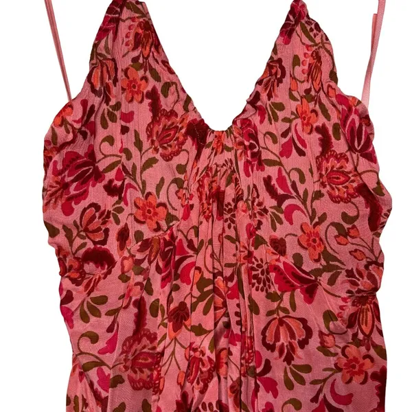 Free People Pixie Printed Tunic in Light Combo Pink Red Size Medium Sz M New - Image 3