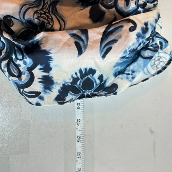 NWT Zara XS Floral Printed Ruched Cami‎ Tank Top Y2K Inspired THE OC White Blue - Image 13