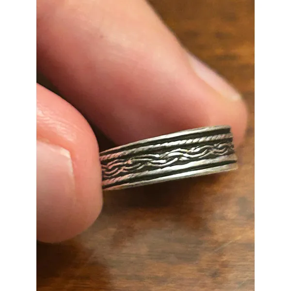 925 sterling silver ring band m31 1.08g size 2.25 - Image 2