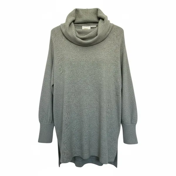 Maeve By Anthropologie Green Cowl Neck High Low Tunic Sweater Large - Image 4