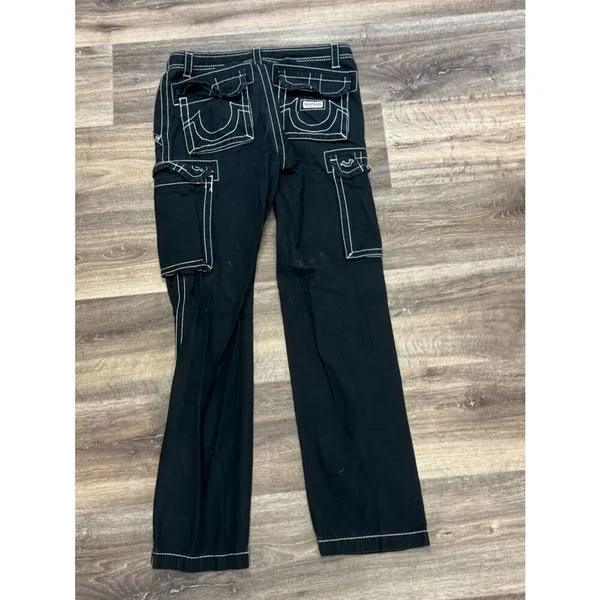 True Religion Military Black Cargo Pants Women’s 29 - Image 5