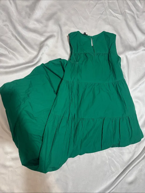Who What Wear Emerald Green Tiered Maxi Skirt - Image 4
