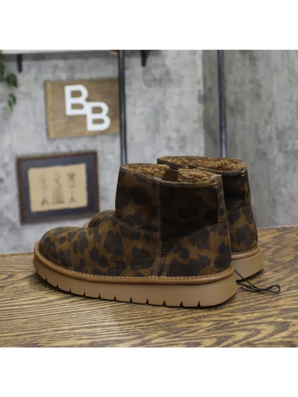 NWT Universal Thread Microsuede Ankle Boots with Memory Foam Leopard Brown 6M - Image 3