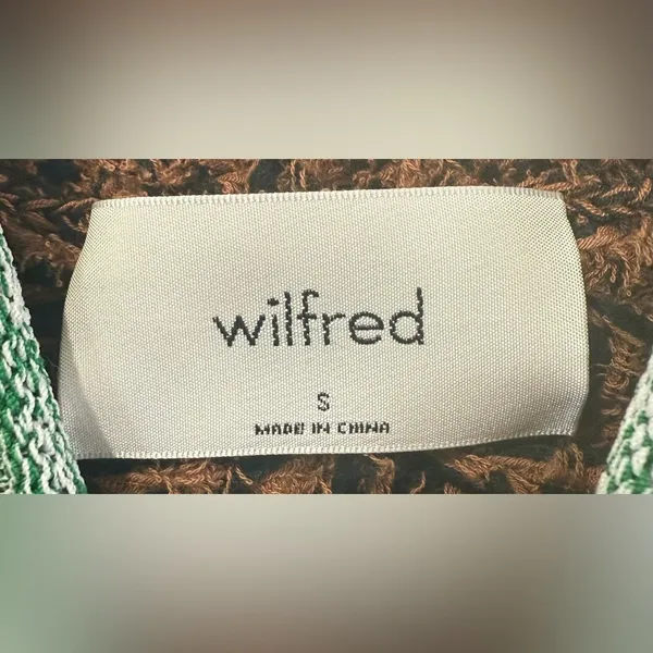 Aritzia Wilfred Confetti Brown / Black Cozy Roll Neck Chunky Sweater Boho‎ Small - Image 4
