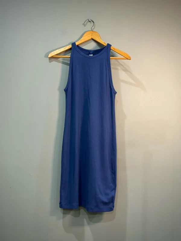 Blue Old Navy Ribbed Tank Dress Size M EUC - Image 4