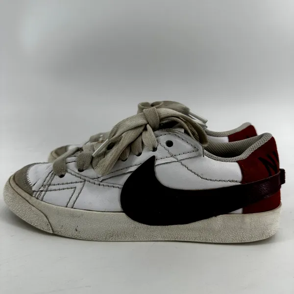 Nike Blazer Low '77 Jumbo Sneakers Leather White Dark Beetroot Cinnabar 7.5 - Image 4