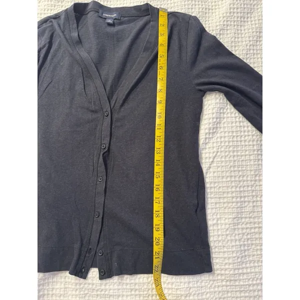 J Crew Women's Cardigan Blue V-Neck Button Down Small Old Money Classic - Image 6